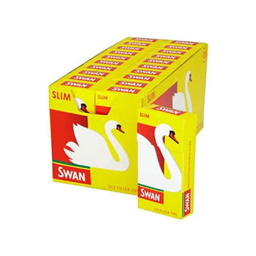 20 pontas de filtro pré-cortadas Swan Slim