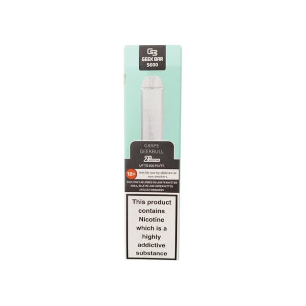 Dispositivo de vapeo desechable Geek Bar S600 de 20 mg, 600 bocanadas