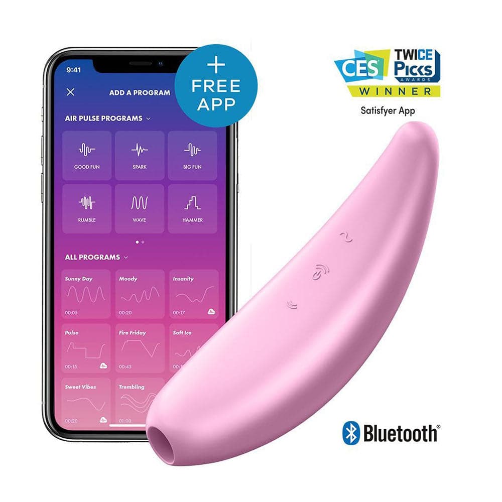 Masajeador de clítoris Curvy 3 Plus con aplicación habilitada de Satisfyer, color rosa