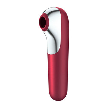 Masajeador de clítoris Dual Love con aplicación habilitada de Satisfyer, color rojo