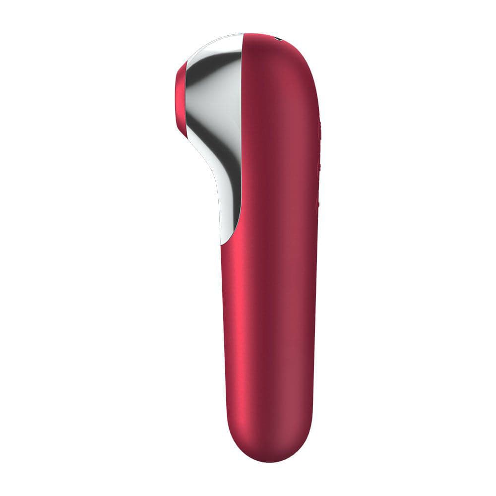 Masajeador de clítoris Dual Love con aplicación habilitada de Satisfyer, color rojo