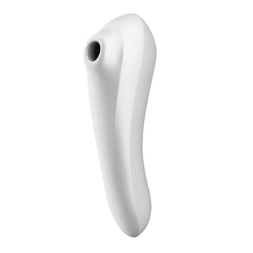 Masajeador de clítoris de doble placer con aplicación habilitada de Satisfyer, color blanco