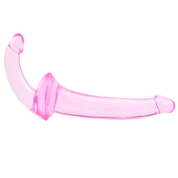 Consolador con correa sin tirantes color rosa Double Fun