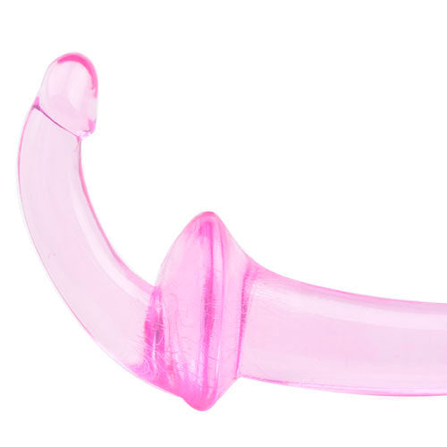 Dildo Strap On Rosa Duplo Divertido Sem Alças