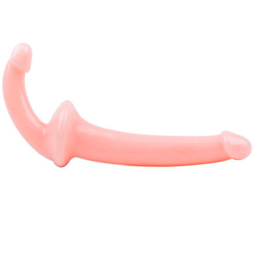 Double Fun Flesh Pink Strapless Strap On Dildo