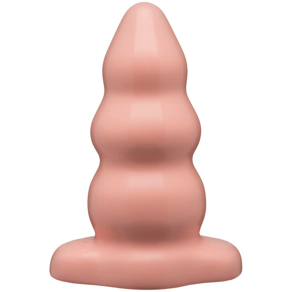Plugue anal grande clássico Tripple Ripple rosa carne