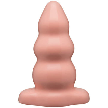 Tapón anal grande clásico Triple Ripple color rosa carne