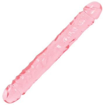 Crystal Jellies - Pene doble de 12 pulgadas, color rosa