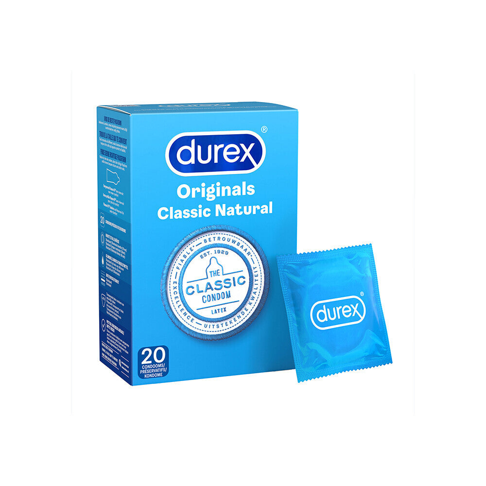 Durex Originals Classic Natural Preservativos Pacote com 20
