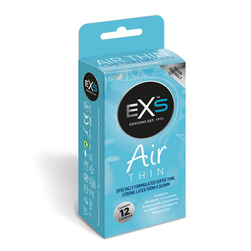 Condones finos EXS Air, paquete de 12