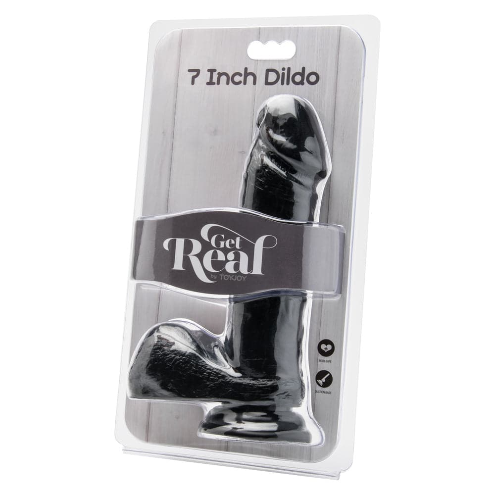 ToyJoy Get Real Dong de 7 polegadas com bolas pretas