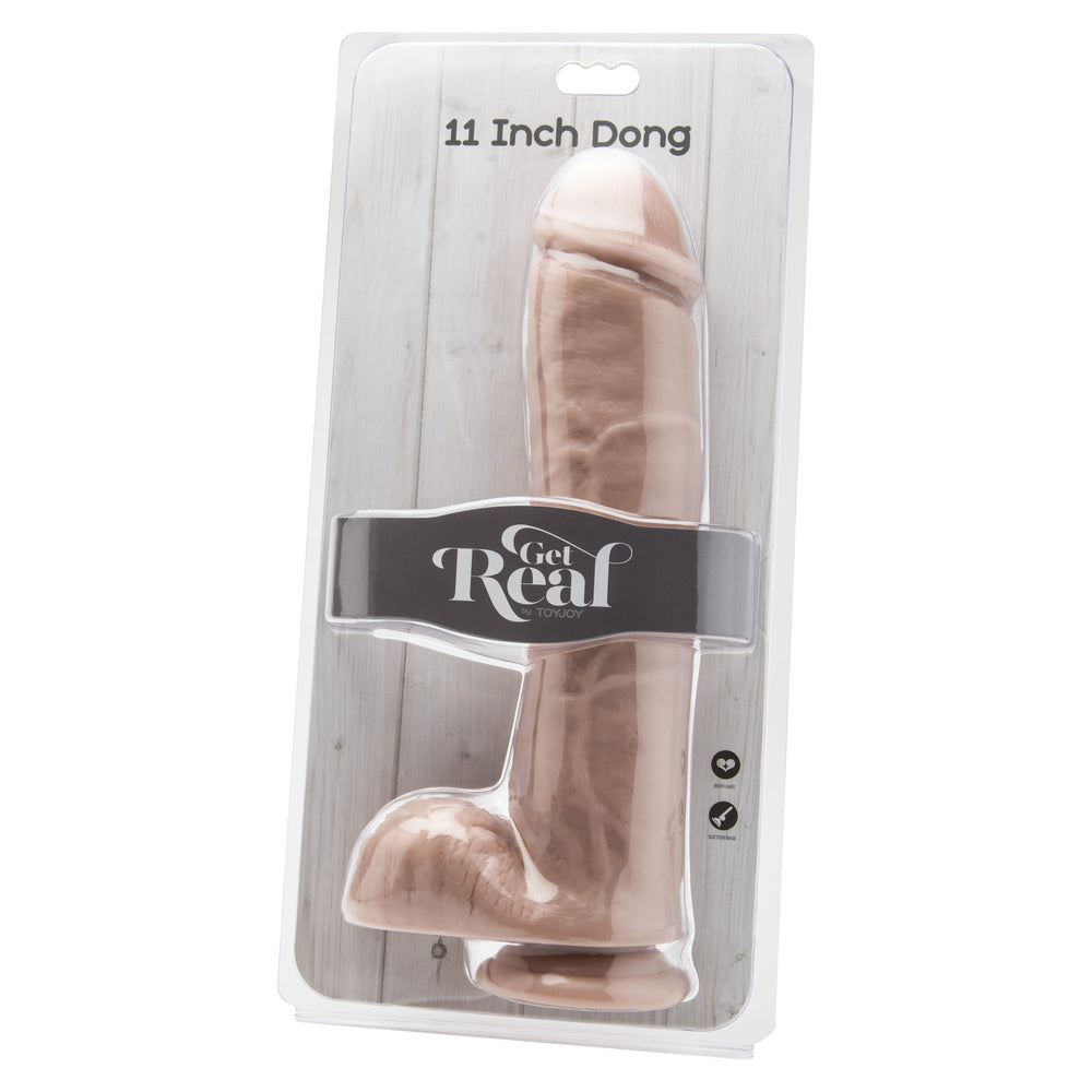 ToyJoy Get Real - Pene de 11 pulgadas con bolas, color rosa carne