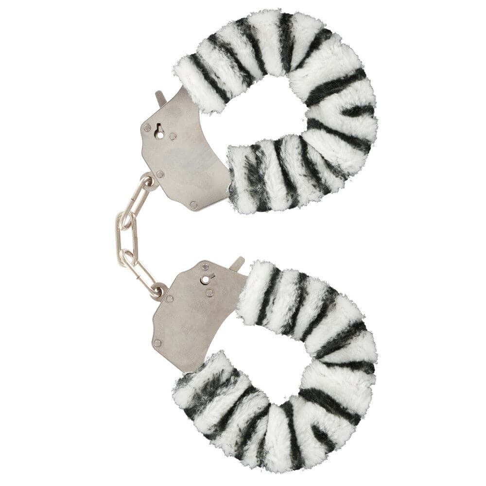 ToyJoy Furry Fun Algemas de pulso Zebra