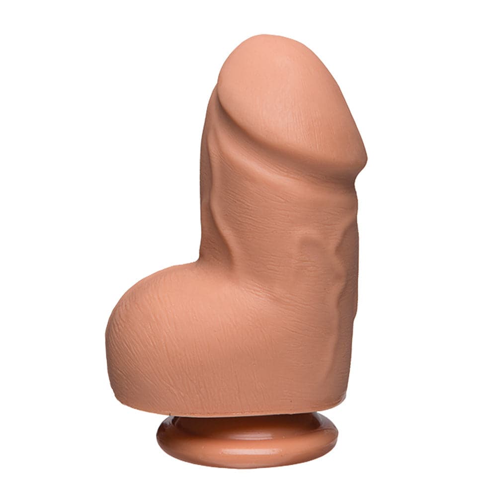 O D - Fat D 6 polegadas Ultraskyn baunilha dildo com bolas