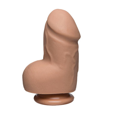 O D - Fat D 6 polegadas baunilha dildo com bolas