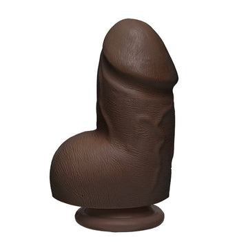 El consolador de chocolate de 6 pulgadas con bolas D - Fat D