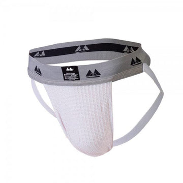 Jockstrap Branco com Faixa de 2 Polegadas Tamanho: Grande