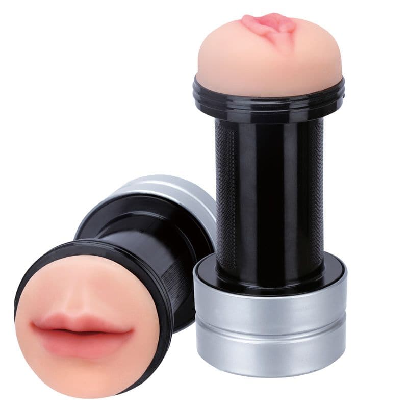 Masturbador 2 en 1 para boca y vagina Realstuff