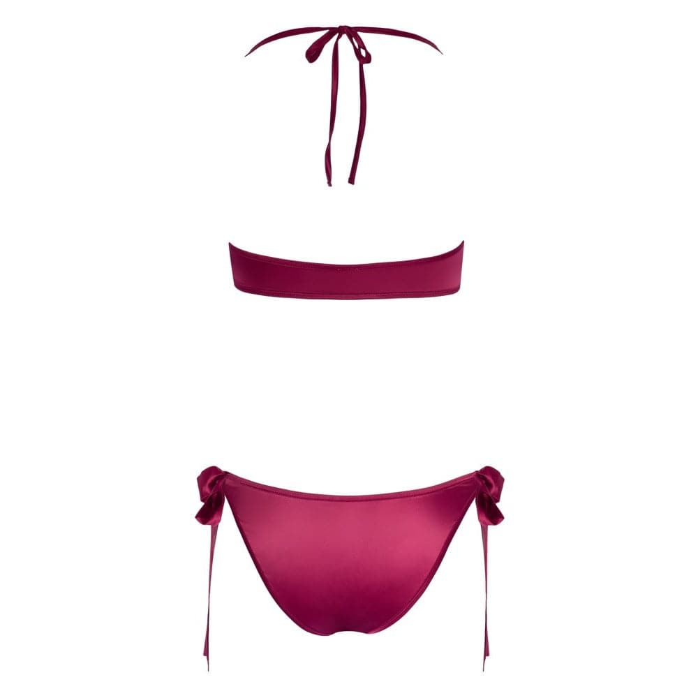 Conjunto de sutiã e calcinha Cottelli Tie Up Vermelho Tamanho: L-XL