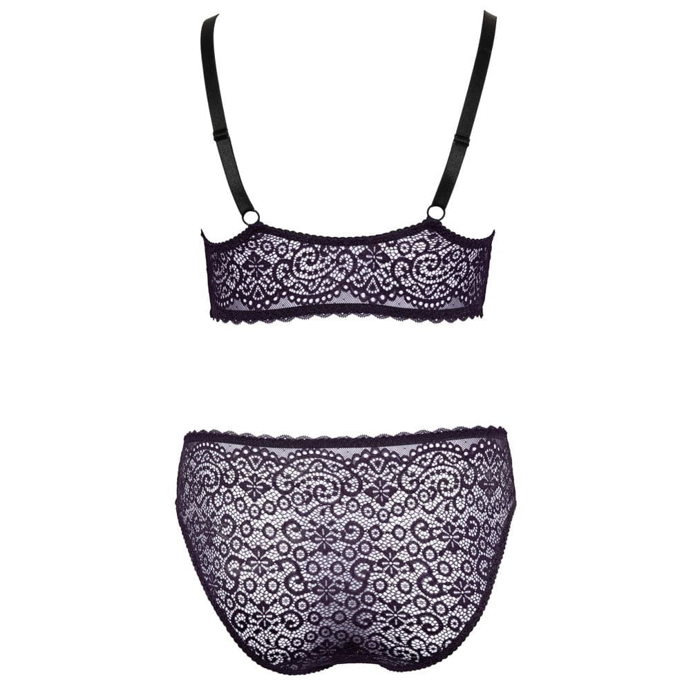 Bralette y braguita de encaje delicado de Cottelli Curves Talla: X grande