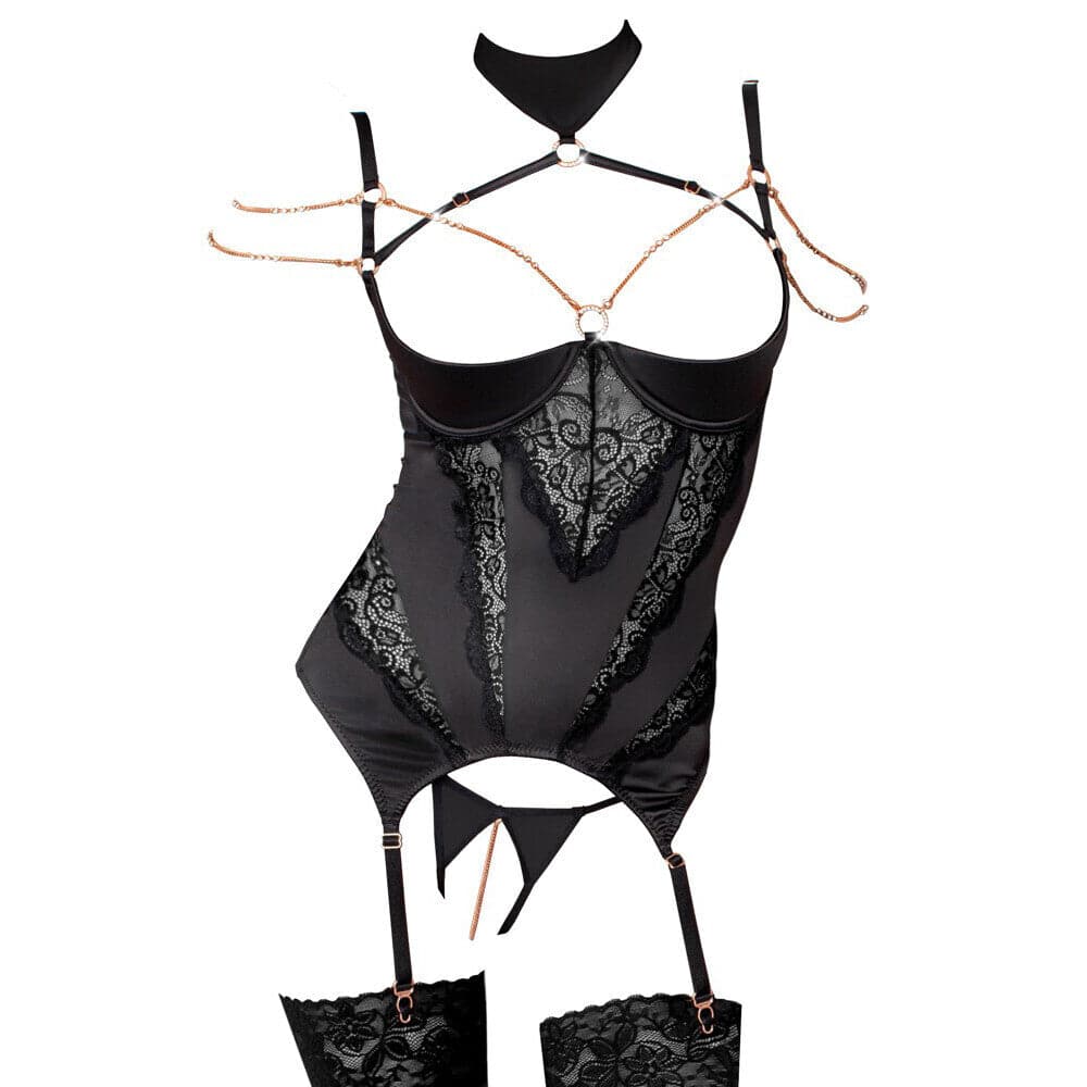 Abierta Fina Open Basque Set With Chains Size: 85b-l