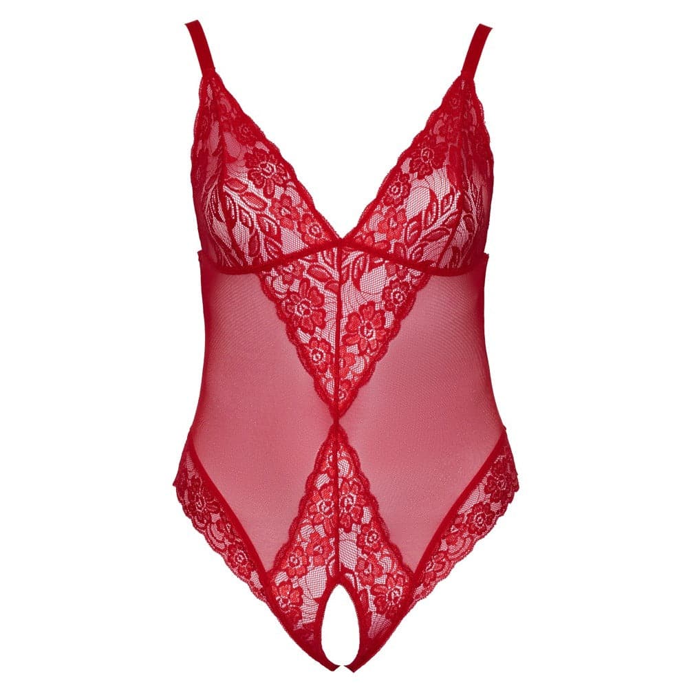 Cottelli Curves Crotchless Body Red Size: X Large