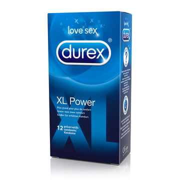 Preservativos Durex XL Power, paquete de 12