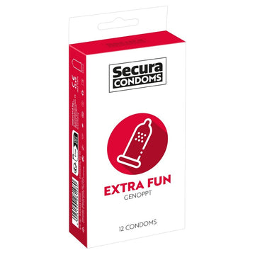 Condones Secura, paquete de 12, extra divertidos