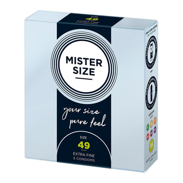 Condones Mister Size 49 mm Your Size Pure Feel, paquete de 3