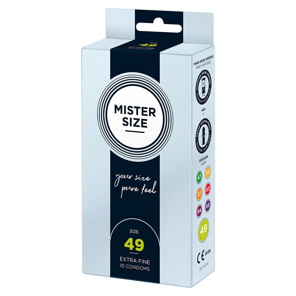 Mister Size 49mm Seu Tamanho Pure Feel Preservativos Pacote com 10