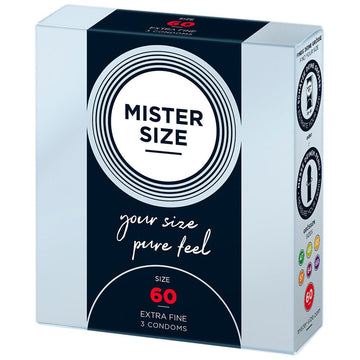 Mister Size 60mm Seu Tamanho Pure Feel Preservativos Pacote com 3