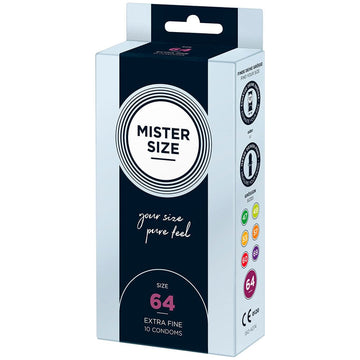 Mister Size 64mm Seu Tamanho Pure Feel Preservativos Pacote com 10