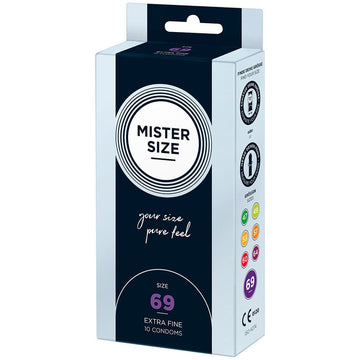 Mister Size 69mm Seu Tamanho Pure Feel Preservativos Pacote com 10