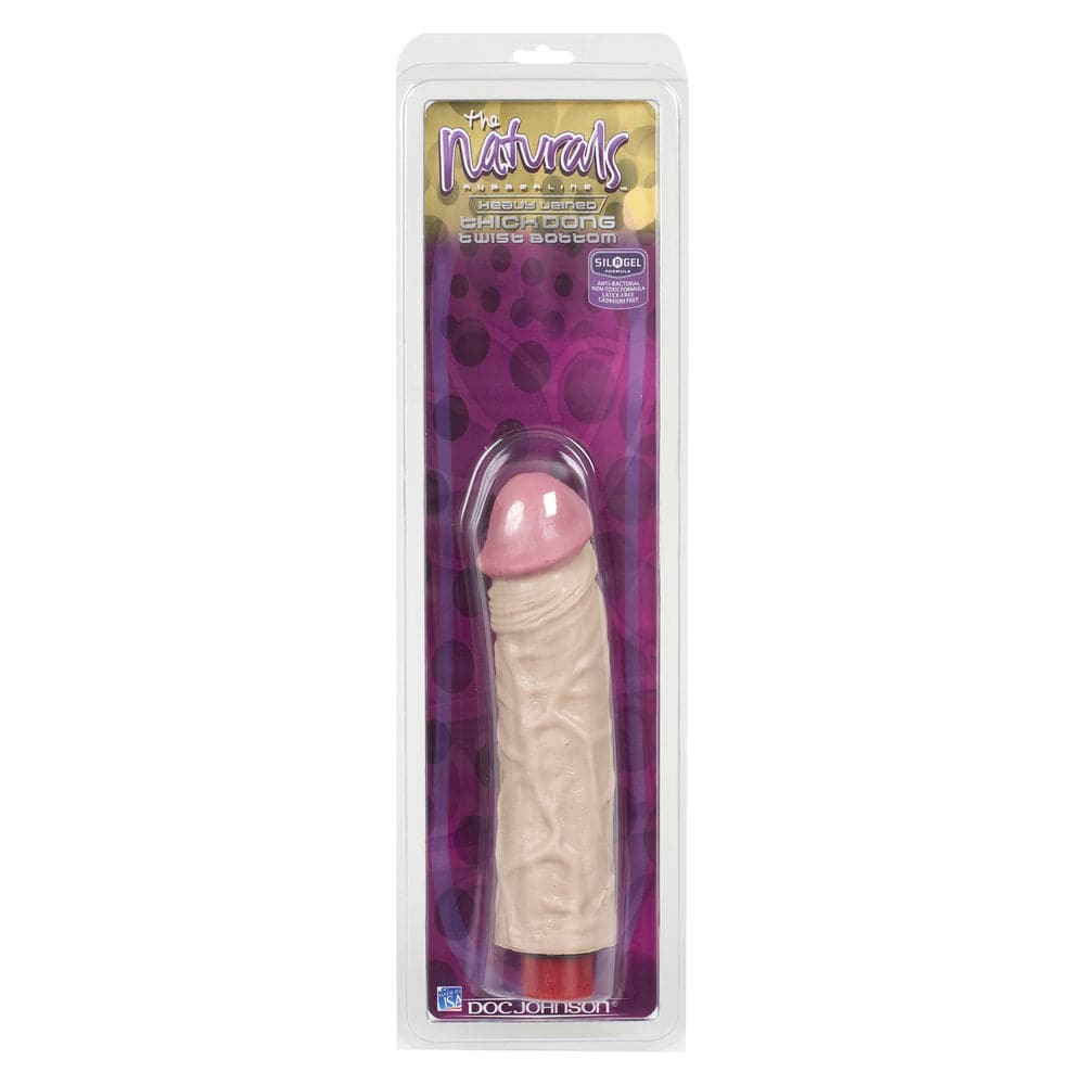 Pene vibrador grueso de 8 pulgadas con vetas gruesas de The Naturals