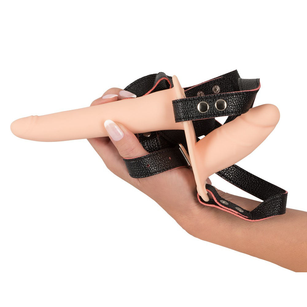 Silicone Soft Touch recarregável vibratório duplo cinta em