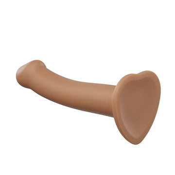 Strap On Me Silicone Dupla Densidade Dildo Dobrável Pequeno Caramelo