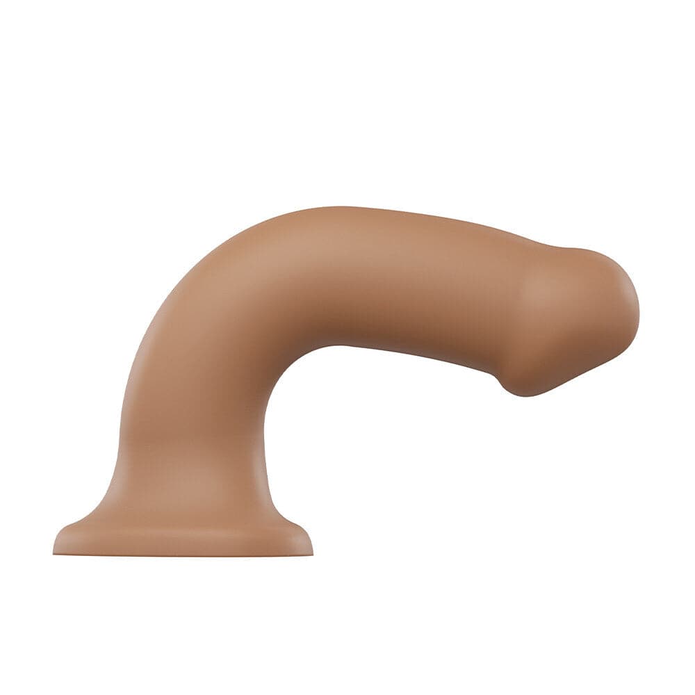 Strap On Me Silicone Dupla Densidade Dildo Dobrável Pequeno Caramelo