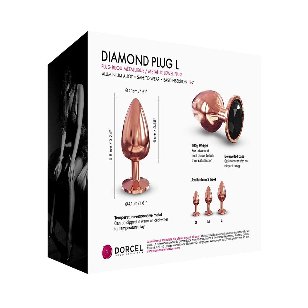 Plug anal Dorcel Diamond ouro rosa grande