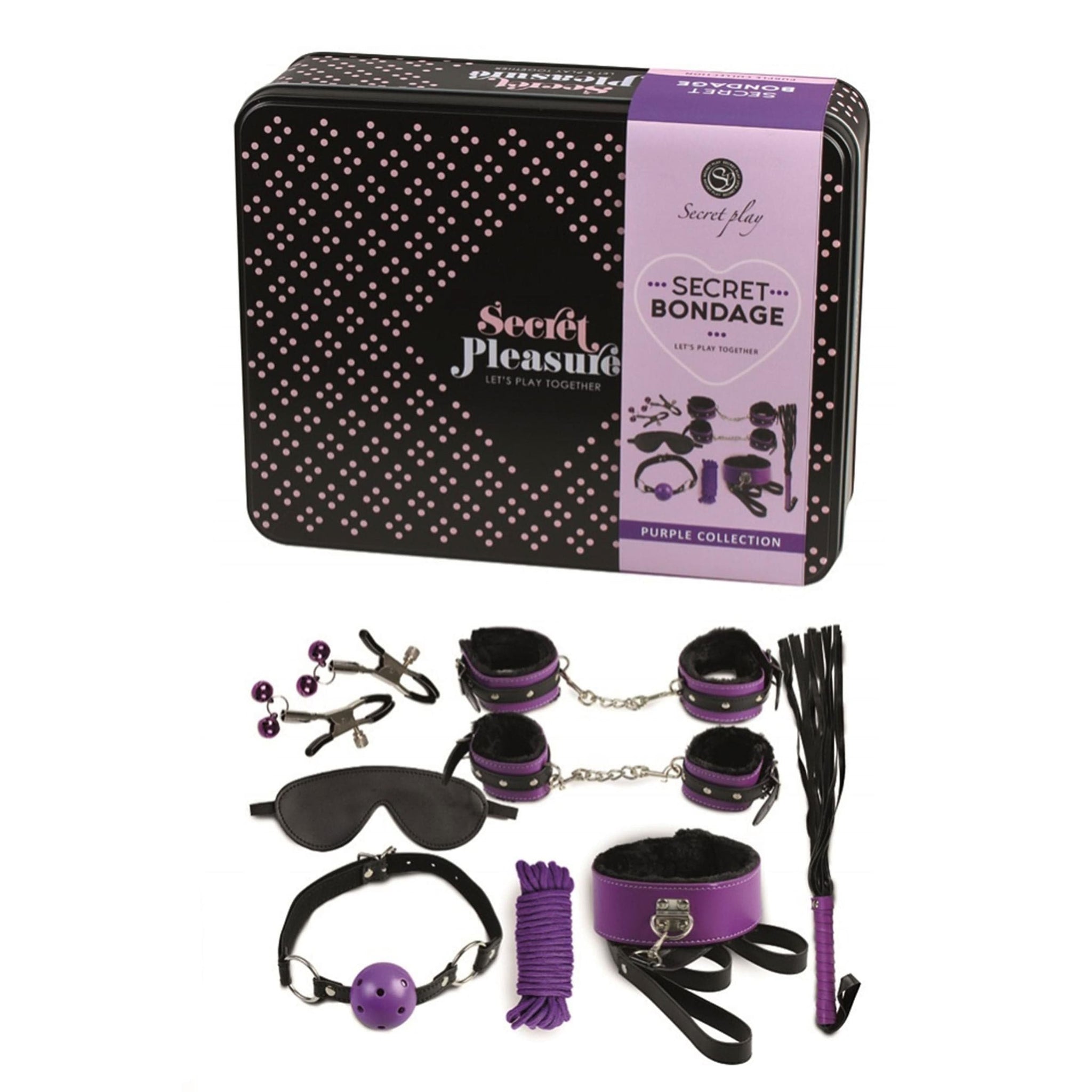Kit de bondage secreto Colección negra y morada