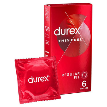 Durex Thin Feel Regular Fit Preservativos Pacote com 6