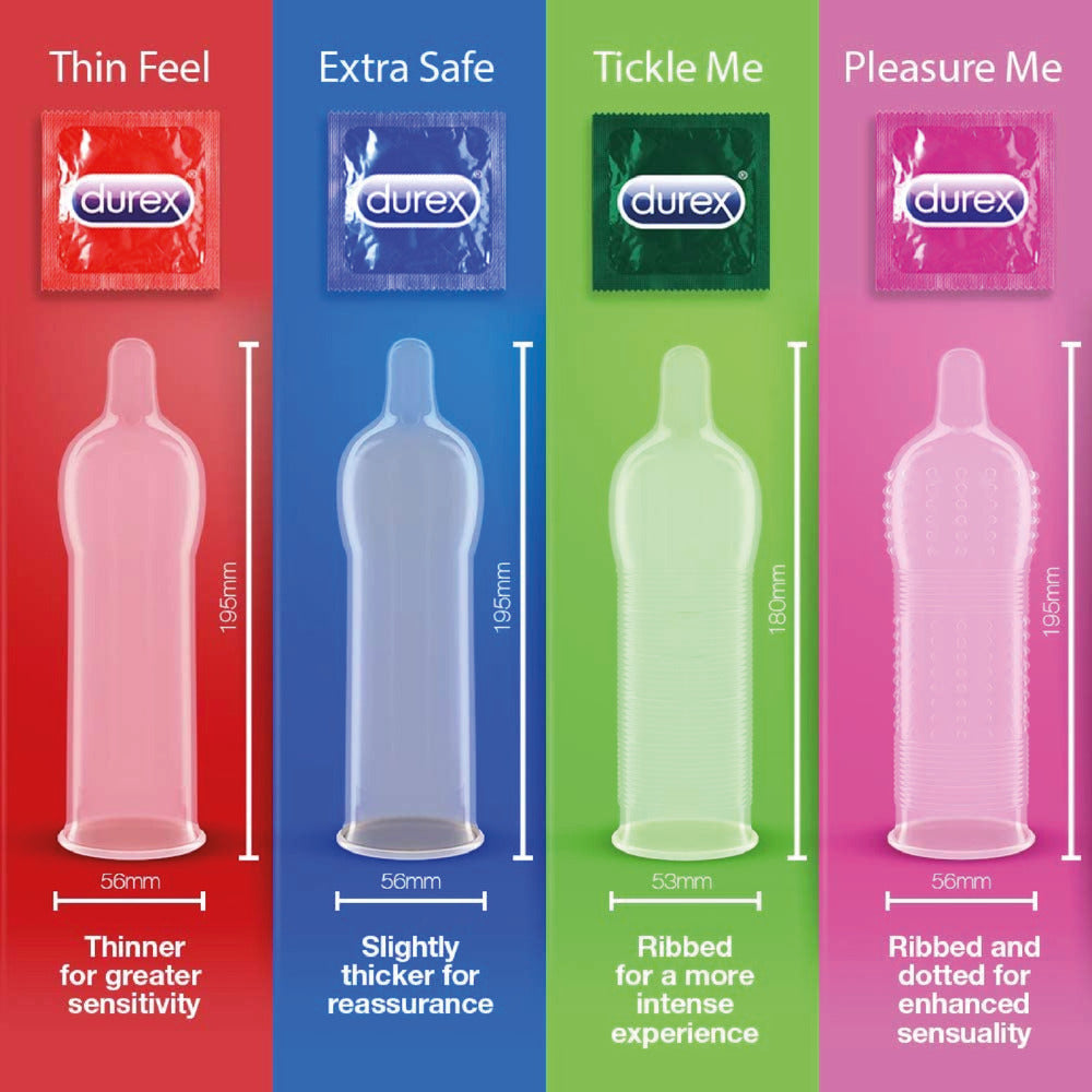 Condones Durex Surprise Me Surtidos, paquete de 40