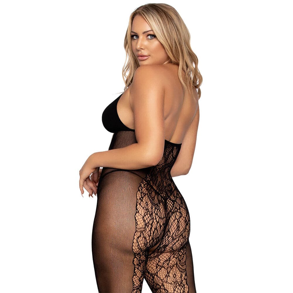 Leg Avenue Lace e Bodystocking Opaco Reino Unido 6 a 12