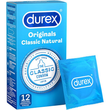 Preservativos naturales Durex Classic, paquete de 12