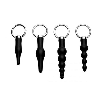 Conjunto de 4 peças de silicone com anel anal Master Series