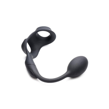 Anillo para pene y testículos XR Alpha Pro 10X P Bomb con tapón anal