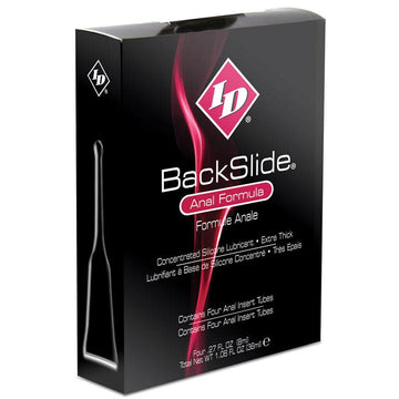 ID BackSlide Anal Formula Lubrificante Inserir Tubos 4 x 8ml