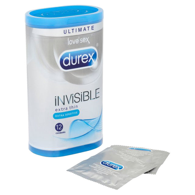 Durex Invisible Extra Sensitive Preservativos Pacote com 12