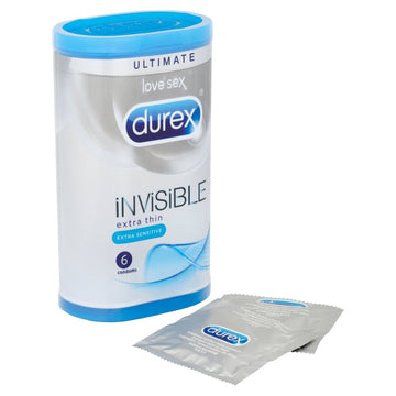 Preservativos Durex Invisible Extra Sensitive, paquete de 6