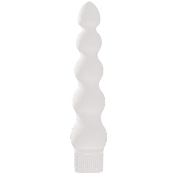 Vibrador anal canelado White Nights de 7 polegadas