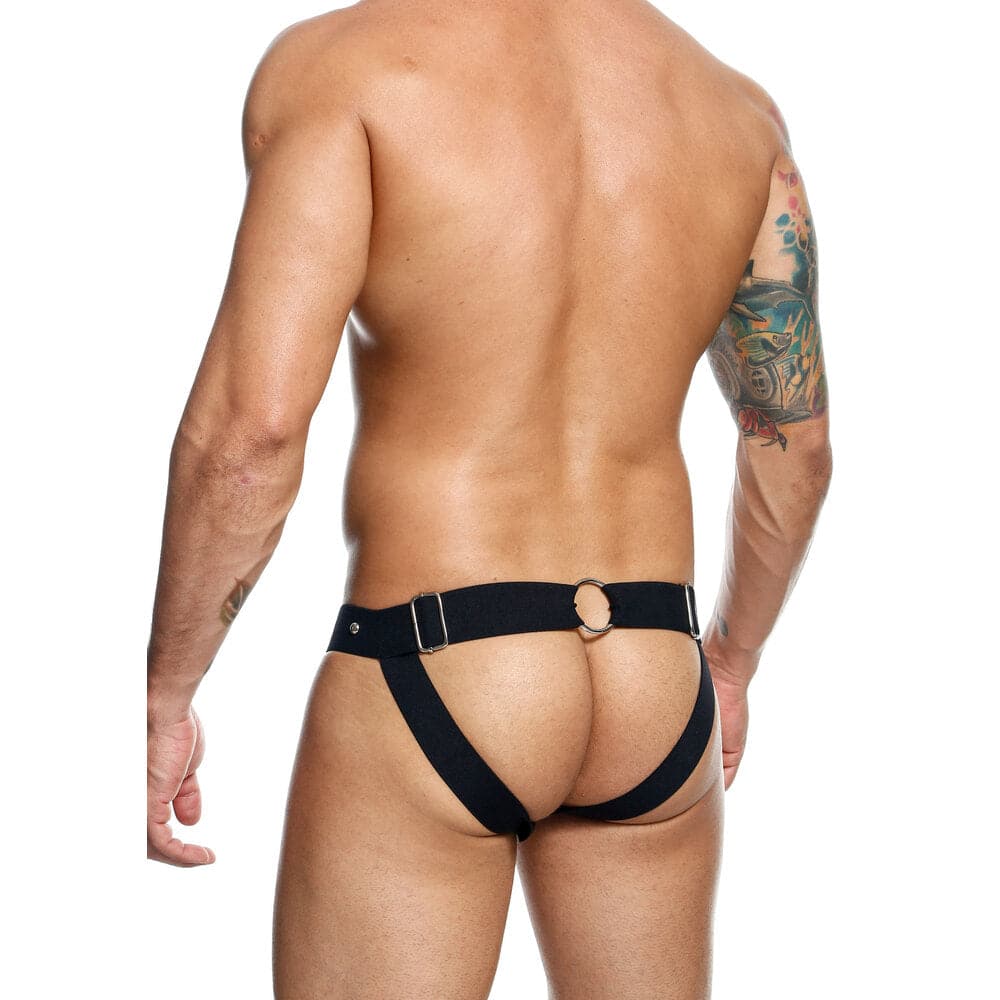 Masculino Basics Dngeon Peekaboo Jock Preto Tamanho Único